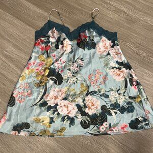 Lilac And London Teal Floral Lace Nightgown Size 2XL Teddy Lingerie